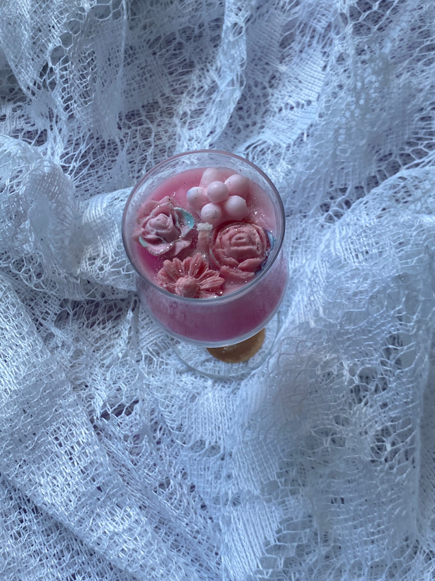 Mini glass candle | pink
