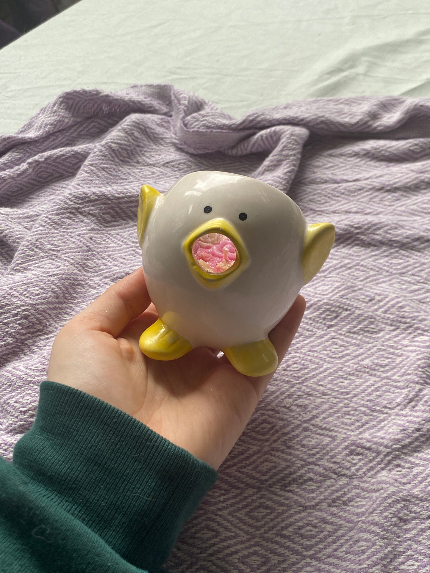 Ceramic chicken candle