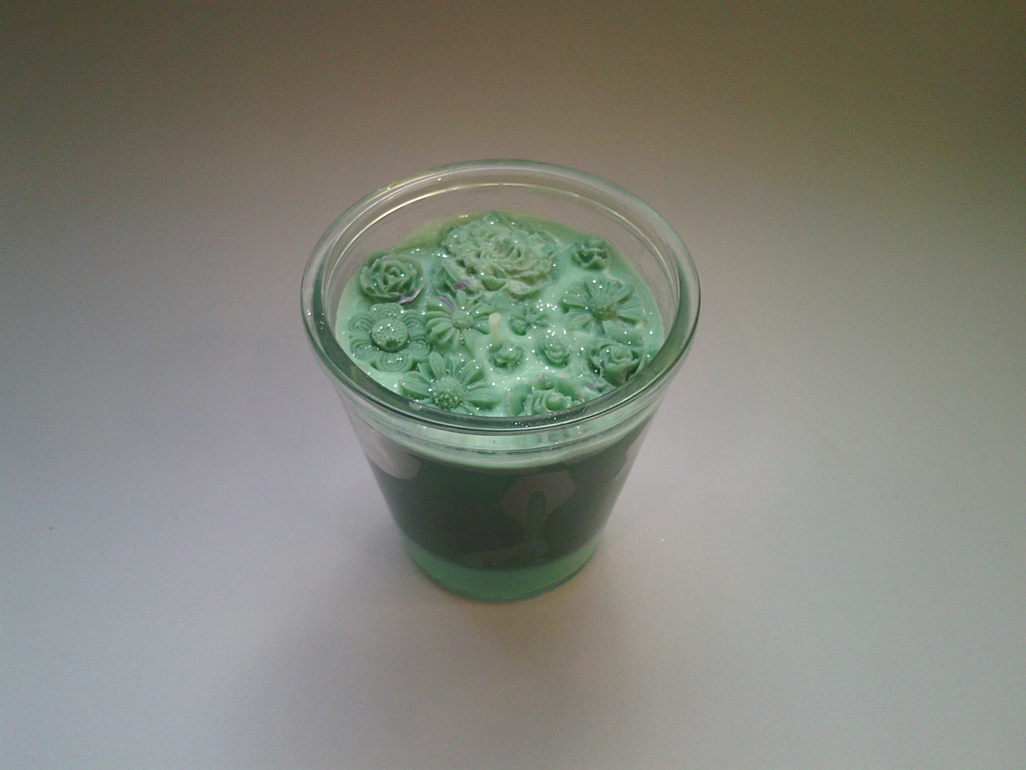 Glass classic candle | Green