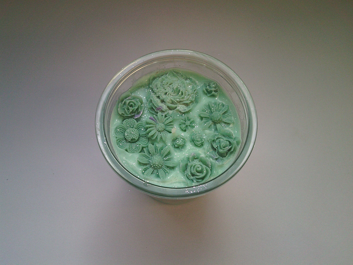 Glass classic candle | Green
