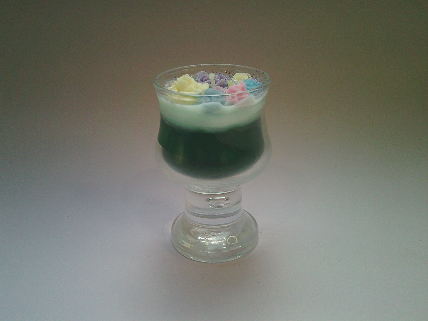 Mini glass candle | Green