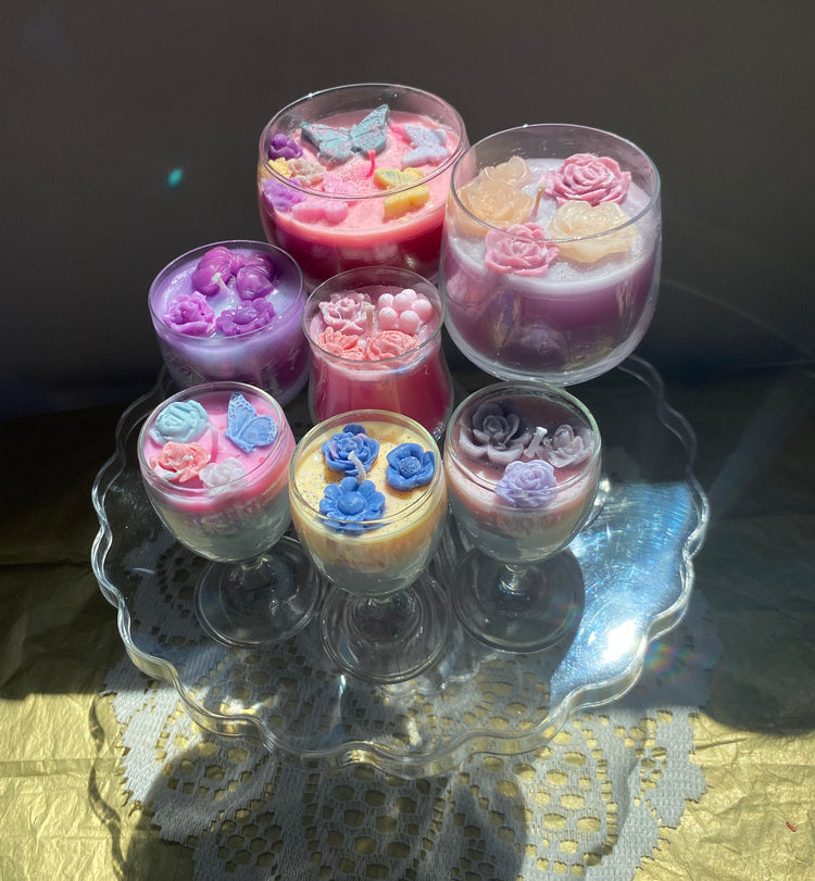 Glass cup candles