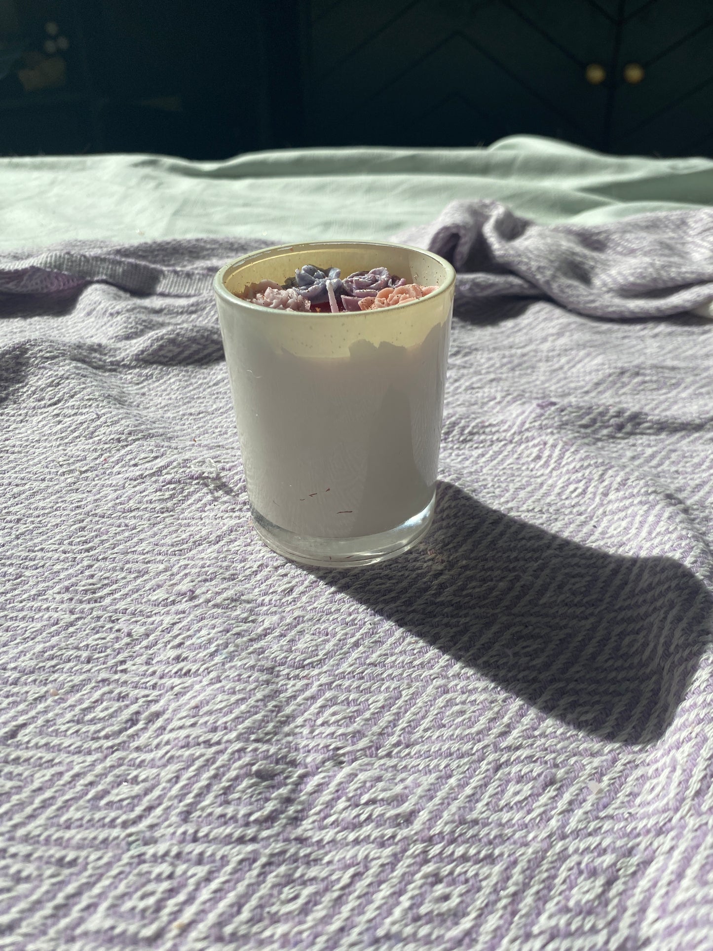 Classic candle | white & pink