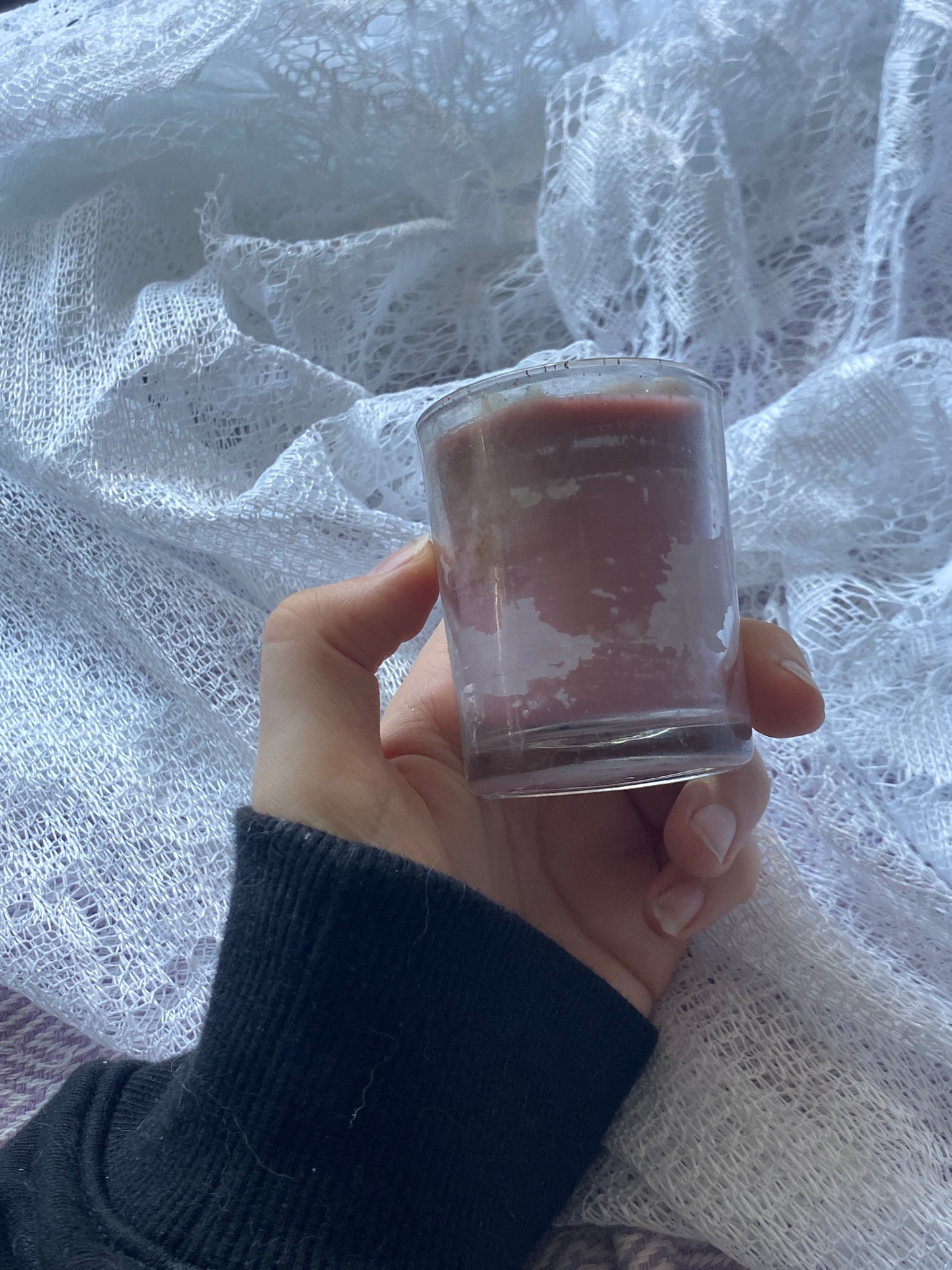 Mini glass candle - imperfect