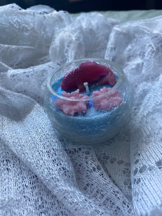 "Fish bowl" candle