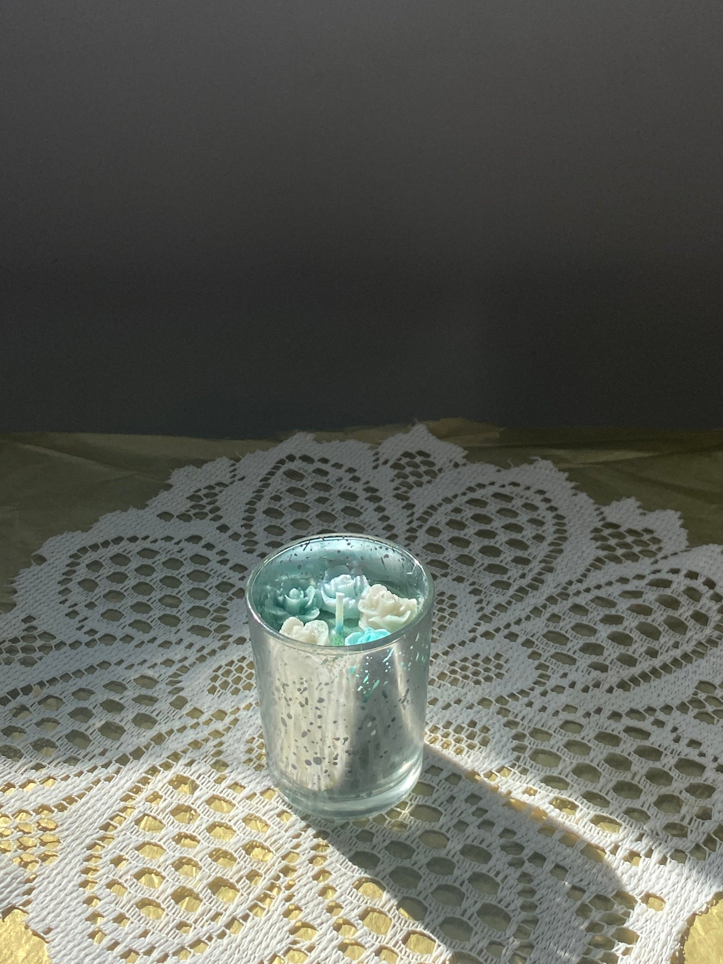 Classic silver mini candle | Green