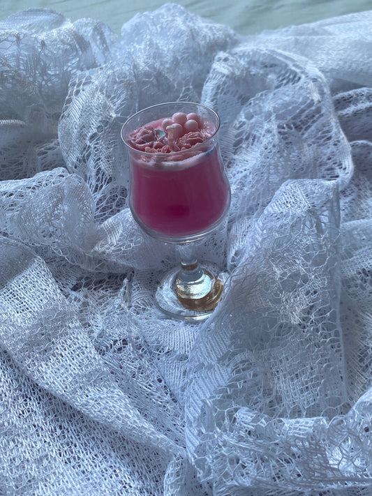Mini glass candle | pink