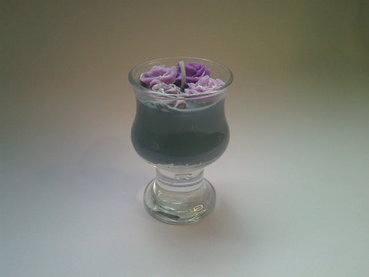 Mini glass candle | Grey