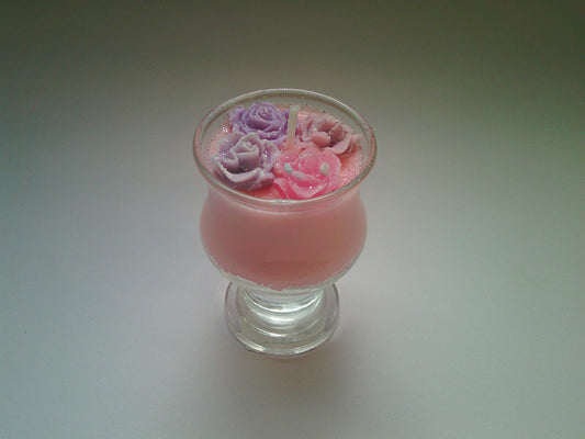 Mini glass candle | Pink