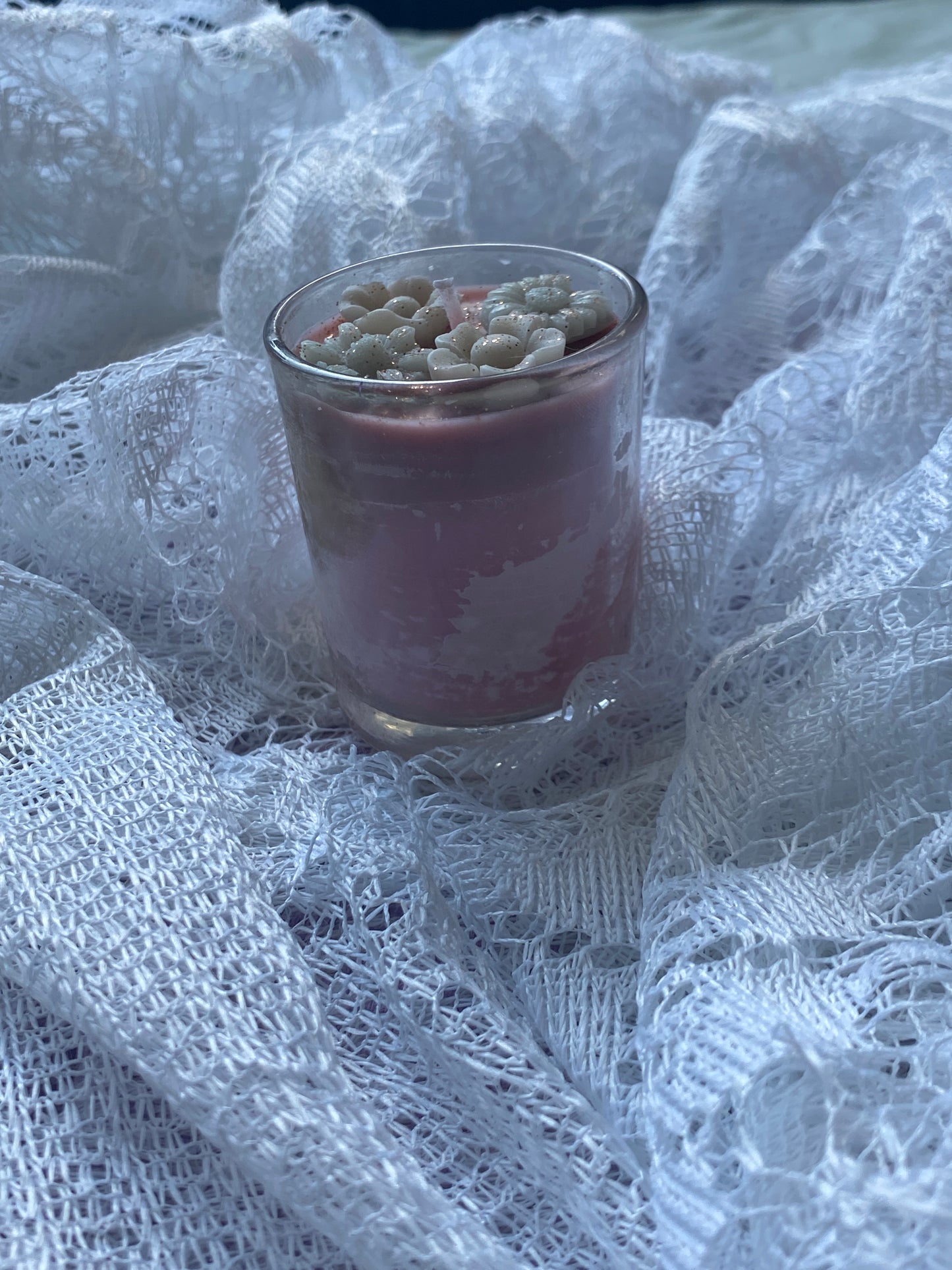 Mini glass candle - imperfect