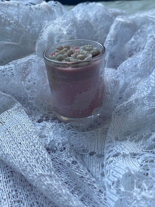 Mini glass candle - imperfect